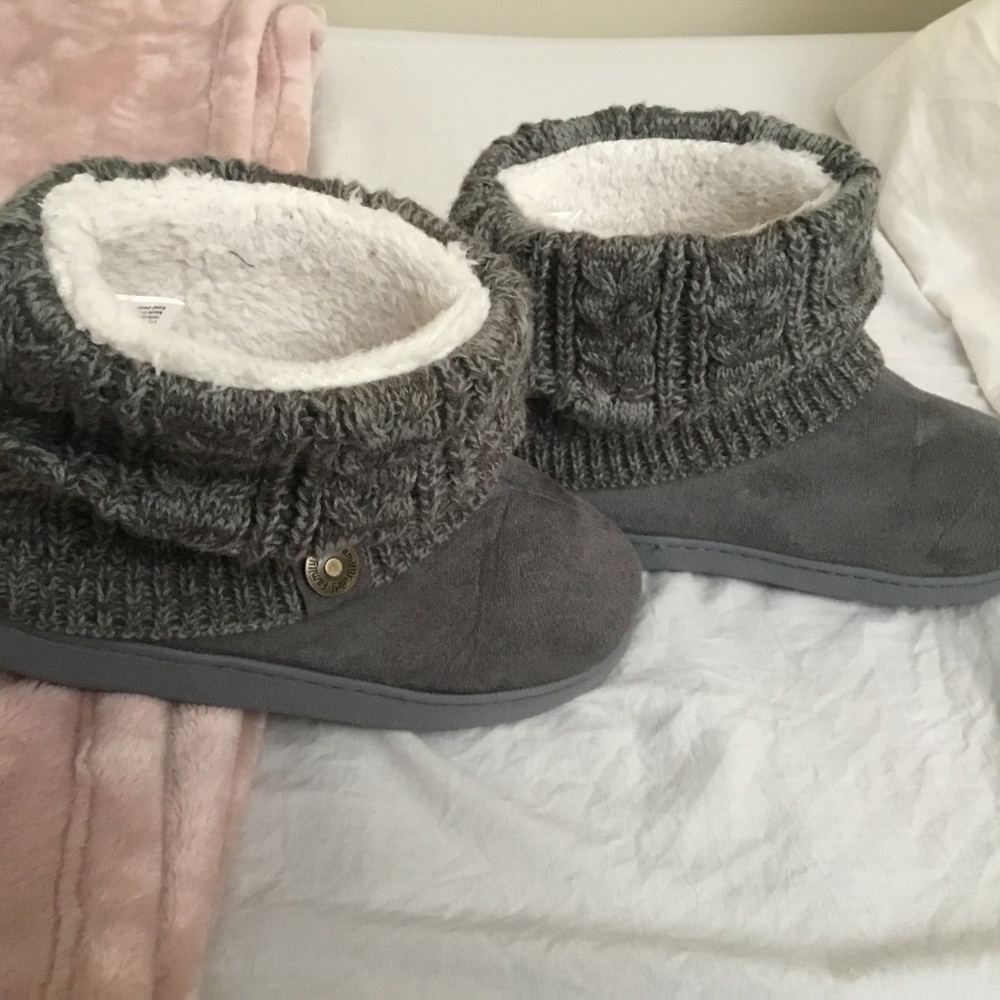 Ankle sweater boots,fleece lined